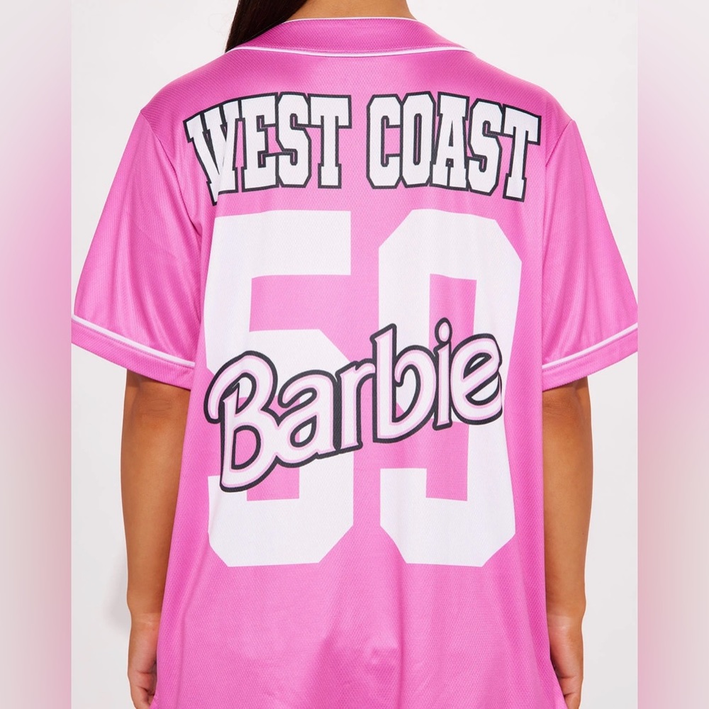 Barbie Pink West Coast Baseball Style Jersey MLB Barbie Night Jersey